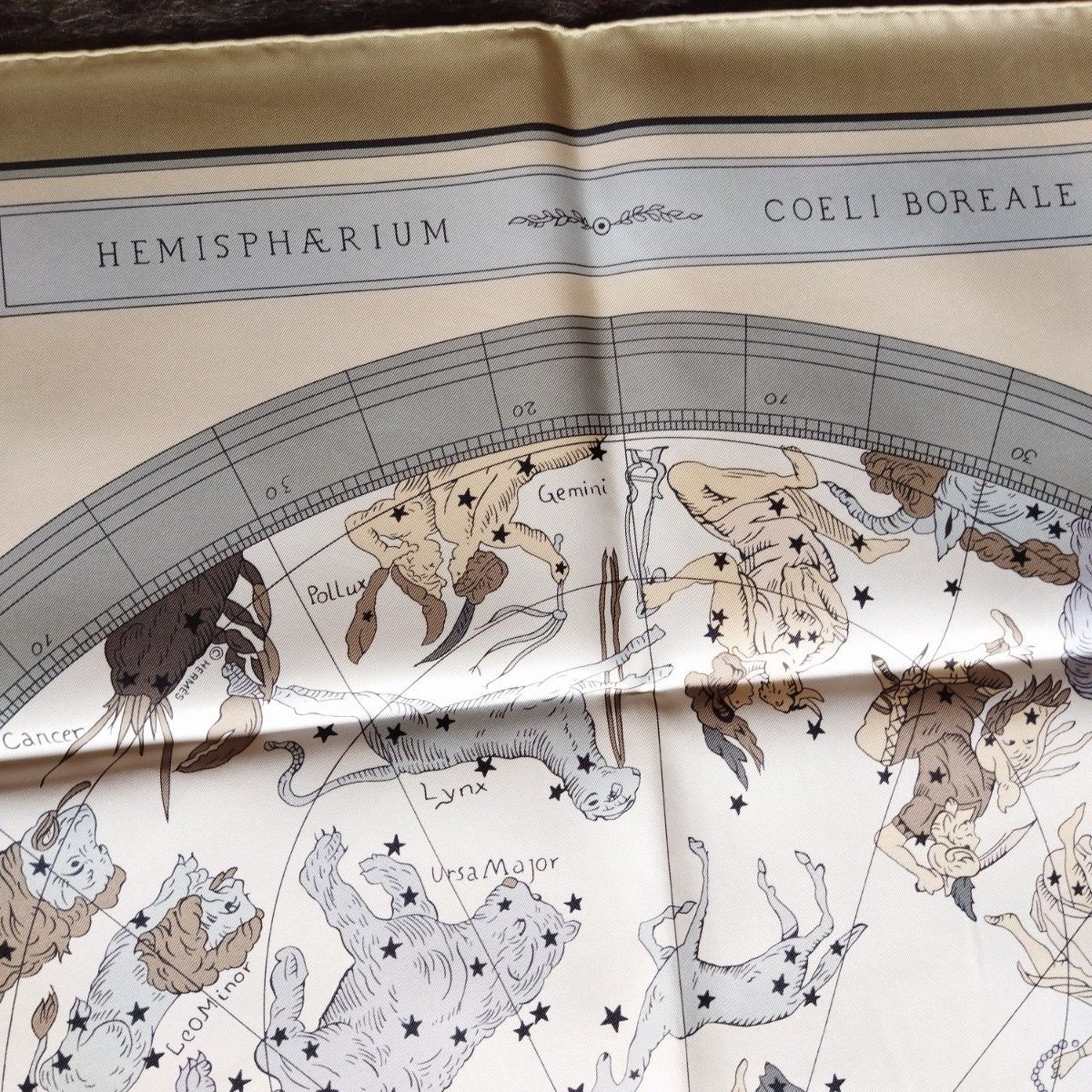 HERMES Constellation Pattern Silk Scarf Carr 90 H… - image 4