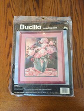 Bucilla "Peonies" Needlepoint Kit - 11  X 14   4698 1994