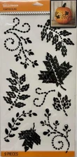 Jolee's Halloween Pumpkin Bling ~ 9 Pcs Mega Leaves & Swirls ~ 13.4" X 6.5"