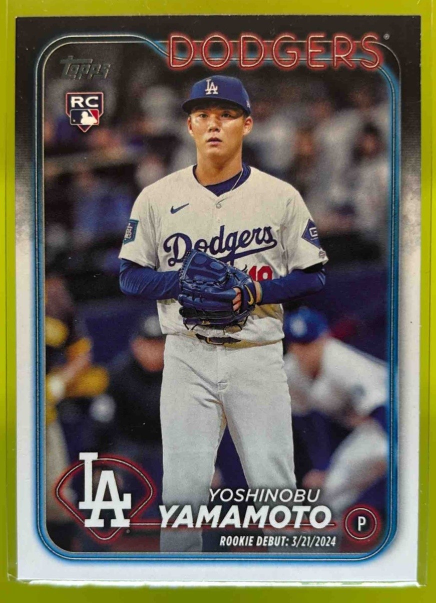 2024 Topps Update Yoshinobu Yamamoto Los Angeles Dodgers #US149 RC