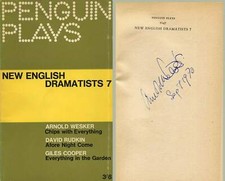 DRAMATIST Arnold Wesker autograph, signed book