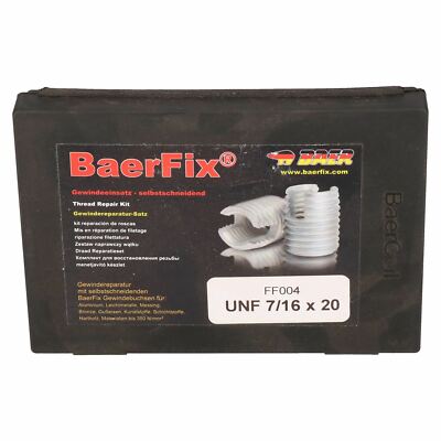 BaerFix Imperial UNF 7/16 x 20 Self Tapping Damaged Thread Repair Kit Inserts