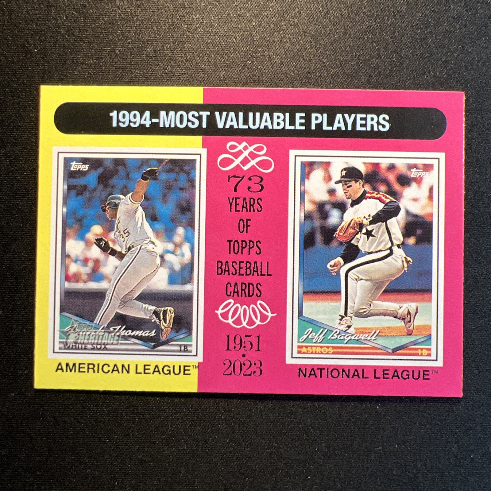 2024 Topps Heritage 94 MVP Frank Thomas Jeff Bagwell Baseball Card ⚾