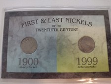 Libery Nickel 1900 and Jefferson Nickel 1999, Morgan Mint