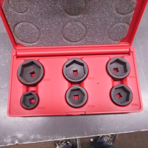 6pc SUNEX TOOLS 3/8" DRIVE IMPACT OIL & FUEL FILTER SOCKET SET #3671 - Picture 2 of 2