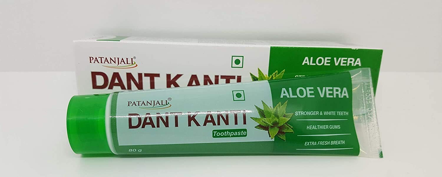 Patanjali Dant Kanti Aloevera Toothpaste 80 gm - natural & herbal  (Pack of 5)