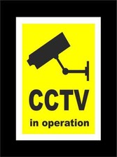 CCTV IN OPERATION sign or sticker - choice of size - security camera warning