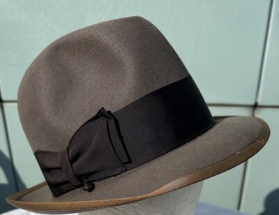 Vintage Fedora 1950's Mallory Broadmoor 7 1/4 Long Oval | eBay Vintage Fedora 1950's Mallory Broadmoor 7 1/4 Long Oval | eBay