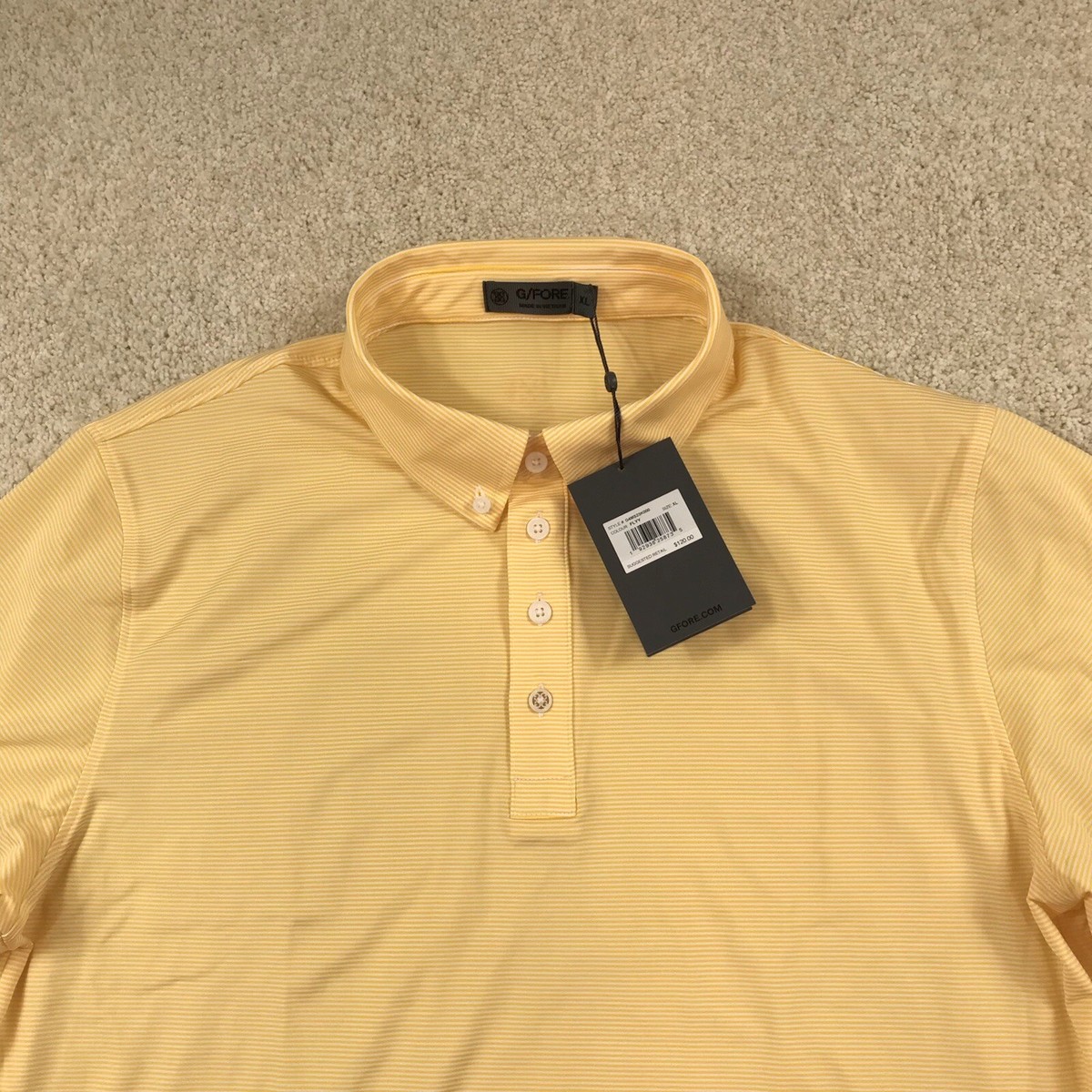 G/FORE メンズポロシャツsizeLイエロー G/FORE メンズポロシャツsizeLイエロー