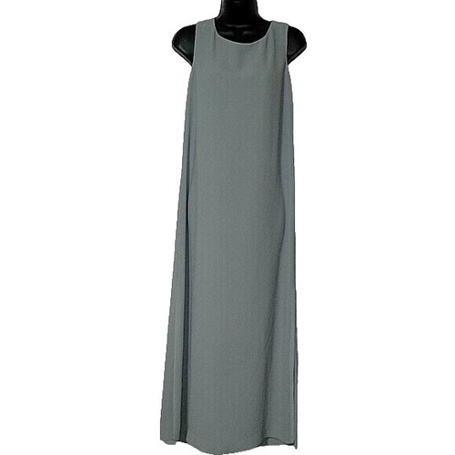 cynthia ashby linen dress Cynthia Ashby Women's L Large gray plaid Linen longsleeve button up dress