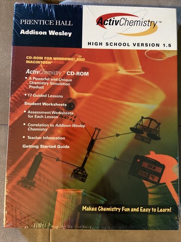 Prentice Hall ActivChemistry HS 1.5 Version CD-Rom 17 Guided Lessons