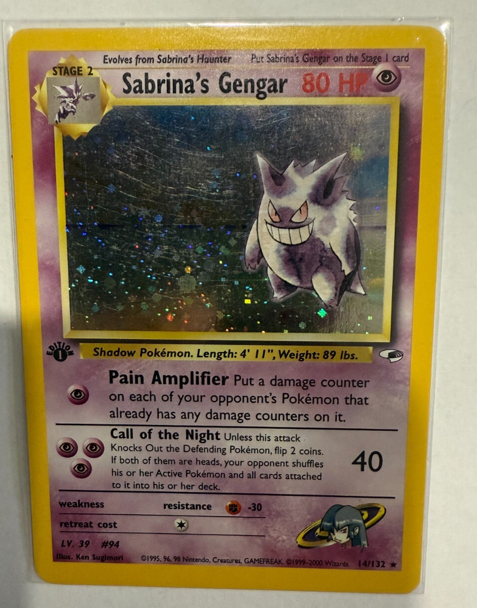 SABRINA'S GENGAR HOLO 14/132 ナツメのゲンガー英語版 1st Edition Sabrina's Gengar 14/132 Holo Gym Heroes Pokemon Card