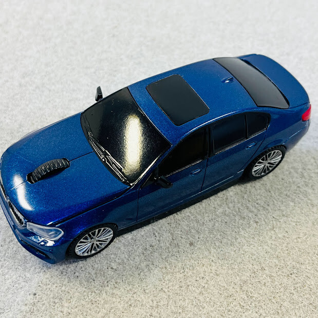 BMW 5 Series Sedan Blue Wireless Computer Mouse Mini car model | 2