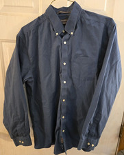 Eddie Bauer Wrinkle Resistant Relaxed Fit Button Down Shirt Size L Blue Plaid
