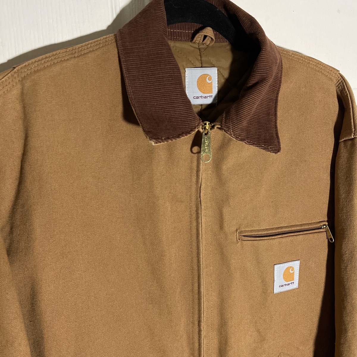 タ*ル様 Carhartt ベージュ デトロイトジャケット made in US VTG CARHARTT DETROIT JACKET FADED TAN UNION MADE IN USA Distressed