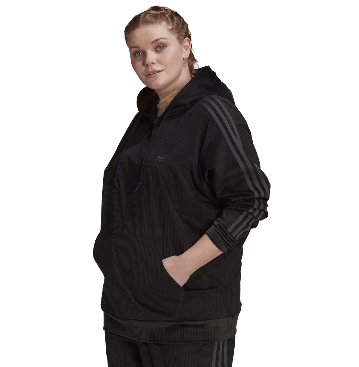 Adidas Women's Plus Size Velvet Corduroy Hoodie, Color Options | eBay