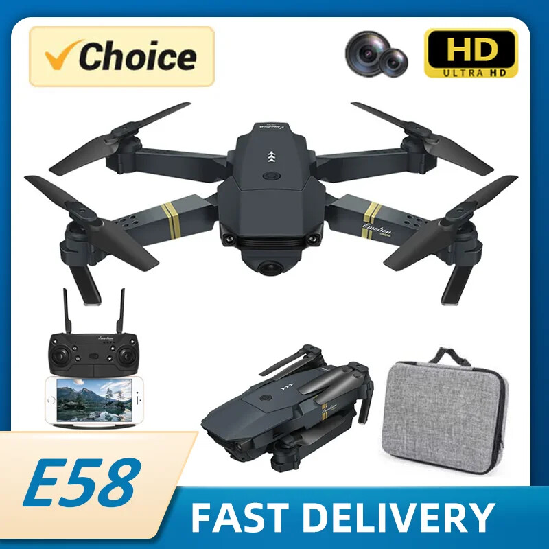 Foldable E58 WiFi FPV Drone with 720P HD Camera & Altitude Hold-image