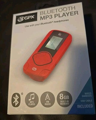GPX Bluetooth MP3Player USB Rechargeable Radio 8gb Of Memory  Voice Recorder 