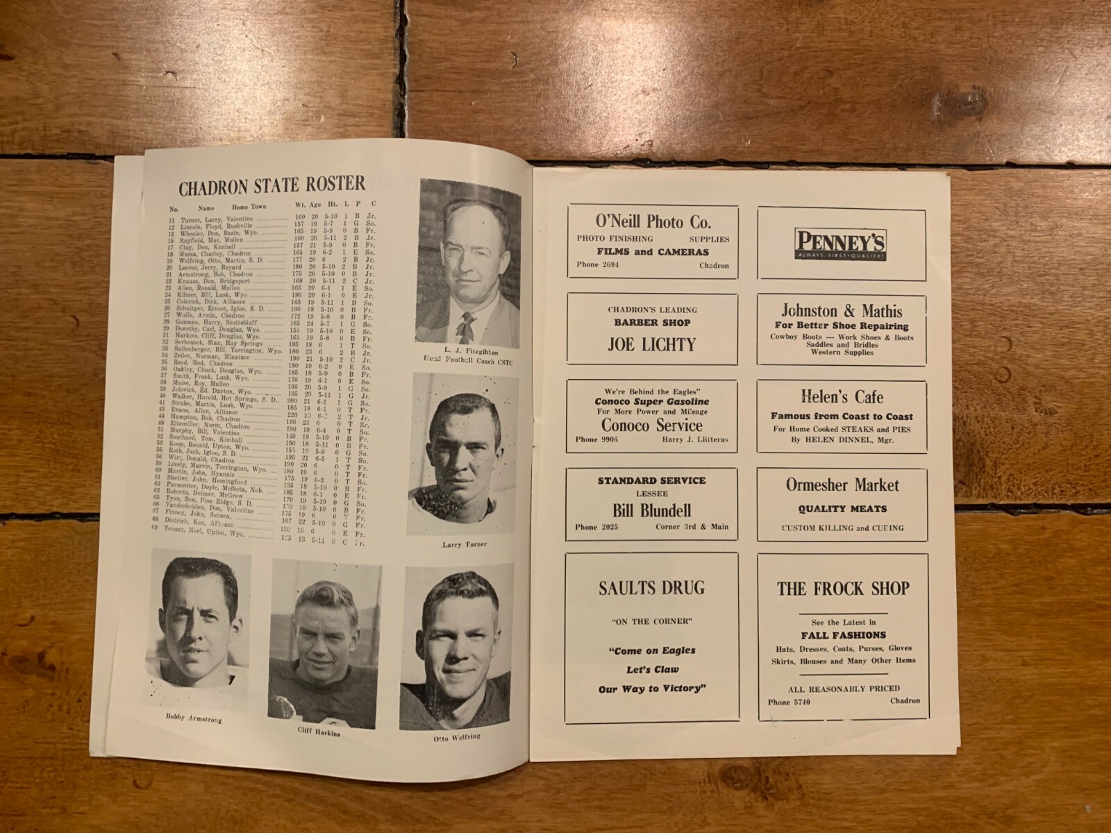 CHADRON STATE VS PERU STATE COLLEGE FOOTBALL GAME PROGRAM OCTOBER 3, 1953 eBay