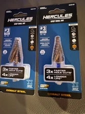 NEW LOT OF 2 Hercules Step Drill Bits HA22-67 COBALT STEEL SEALED