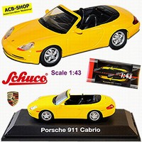Porsche 911 Cabriolet Typ: 996 Carrera 1997-2006 Speedgelb Yellow 1:43 Schuco