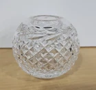 Vintage Waterford Crystal Round Ball Shape Glandore Vase Cross Cut