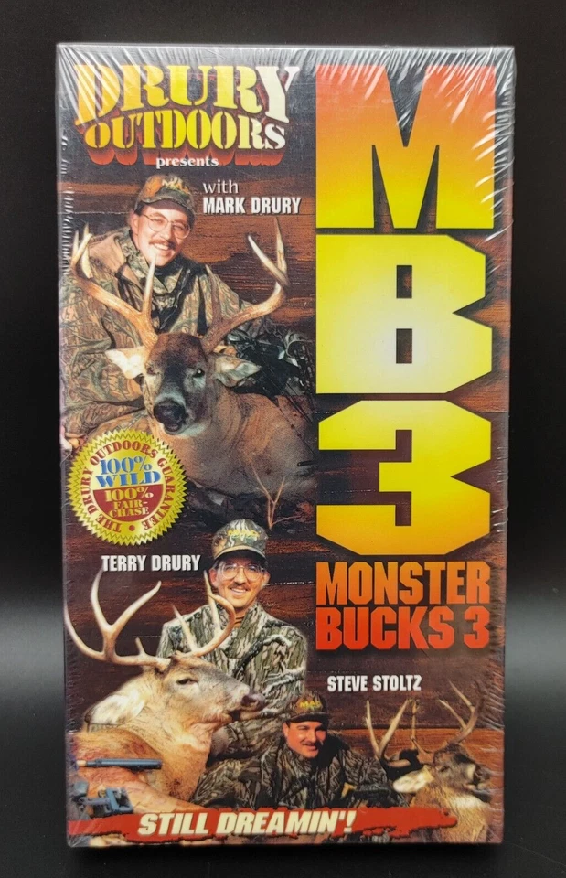 3 Deer Hunting VHS Monster Bucks Deer Trade Secrets Of The Pros Prime Time Drury - Image 3 of 4