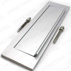 SPRUNG LETTERBOX FACE PLATE FITS UP TO 230mm HOLE Matt Silver Metal Lift Flap