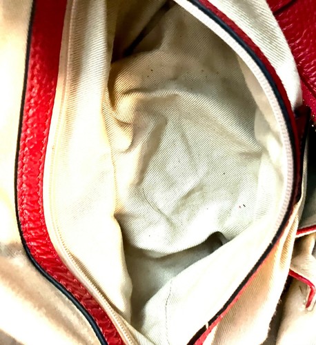 Ora Delphne Red Pebbled Leather Top Handle/ Hobo Bag/ Satchel - Bild 10 von 13