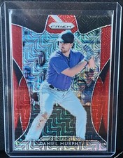 2019 Panini Prizm Daniel Murphy Red Mojo Prizm #ed 62/299 #243 Colorado Rockies