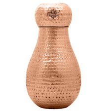 Kupfer Trinkflasche mit eingebautem Glas & Ma...