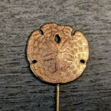 Gold Sand Dollar Sea Shell Urchin Marine Animal Beach Ocean Stick Lapel Pin