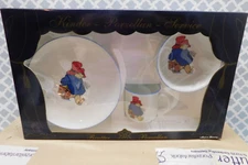 Reutter Paddington Bear 3 Piece Porcelain Dish Set vintage 1998 