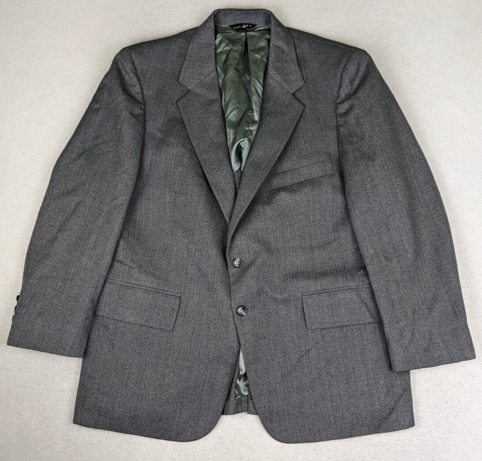 Винтажный мужской костюм размер 40с серый в полоску 2 изделия брюки размер 36 x 23,5 короткий - Изображение 3 из 4