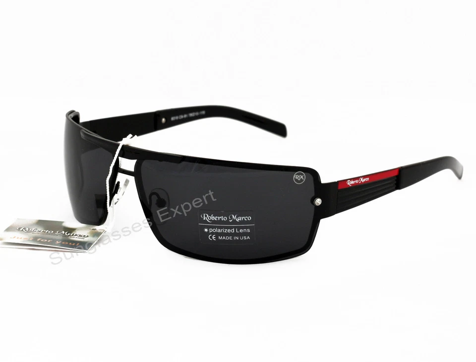 Roberto Marco polarisierte Sonnenbrille für Fahrer neues Design schwarzes Metallgestell