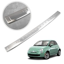 Ladekantenschutz für Fiat 500 Schrägheck I (312) 5D 2007- Silber Gebürstet