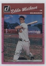 2023 Panini Donruss Retro 1990 Holo Pink Eddie Mathews #258 HOF 07rd