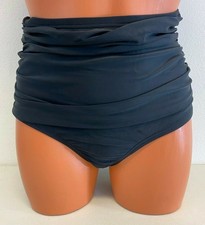 Unique Vintage Women's Georgiana High-Waist Swim Bottoms Black Size XL -