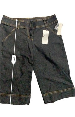 BISOU BISOU DARK DENIM COLLECTION Women s SZ 2  Bermuda Shorts