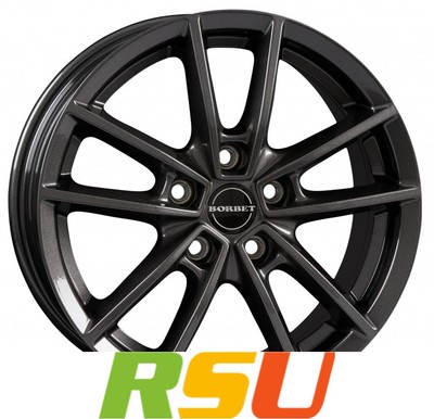 Borbet W mistral anthracite glossy 7x17'' ET48 LK5 112 ML 72.5 Alufelgen 17 Zoll