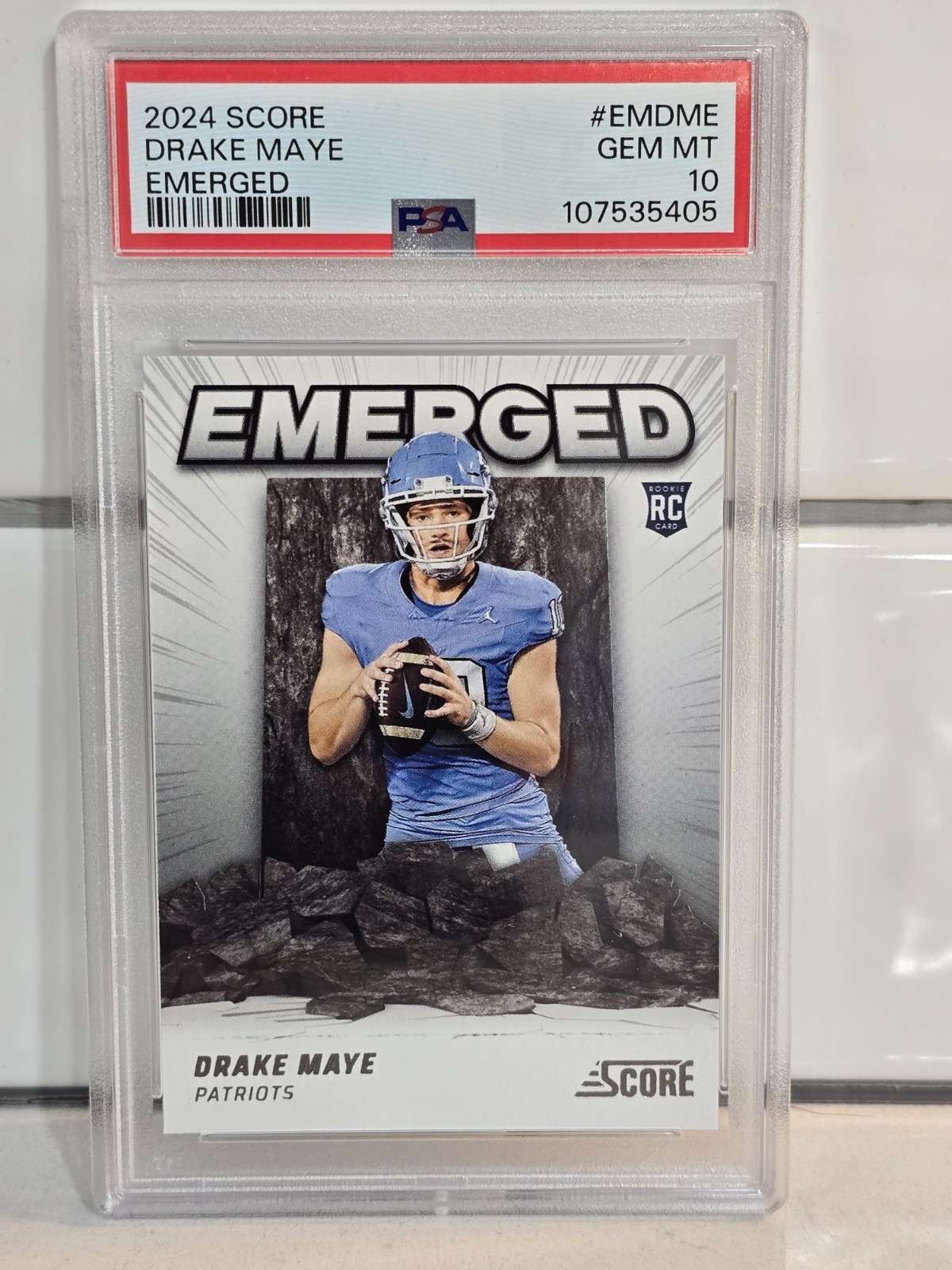 Drake Maye Panini Score Emerged #EMDME Base