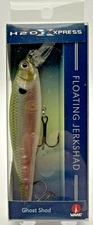 H2O Xpress Lure Floating Jerkshad Ghost Shad Crank Bait 3' - 5' Depth Disco. NIB