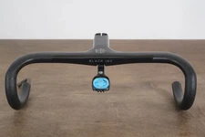 38cm 110mm -6 Degree Black Inc. Carbon Barstem Handlebar + Wahoo Mount 1 1/8"