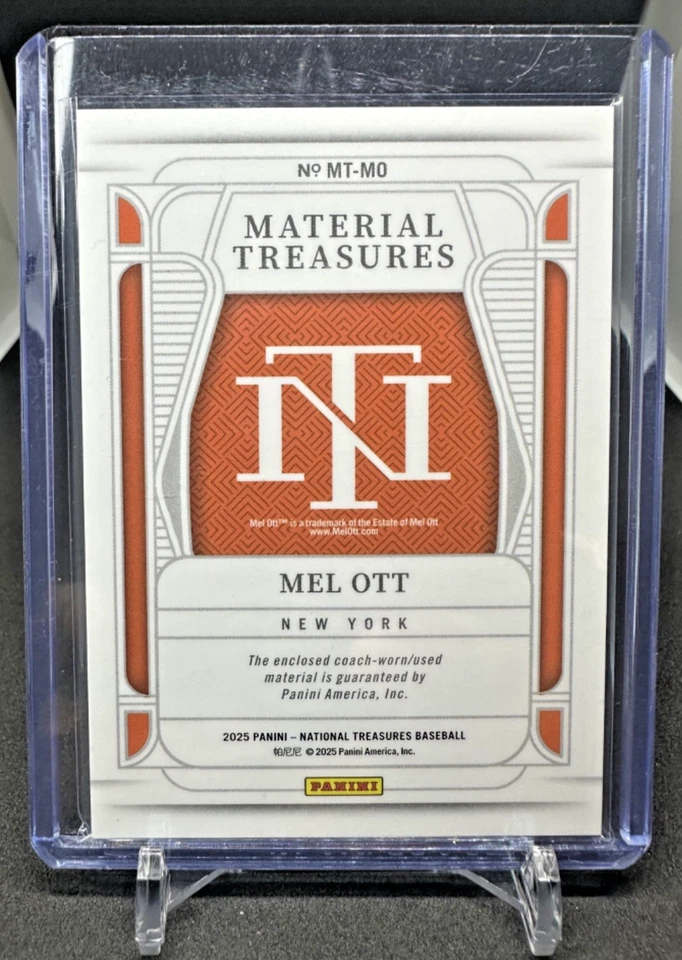 2025 National Treasures MEL OTT - Material Treasures "Player Worn" 67/99 #MT-MO - Изображение 2 из 2