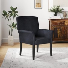 Executive Reception Chair Velvet Waiting Room Chair-Black