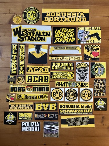 38x Borussia Dortmund Ultras Aufkleber Sticker Mix Selten Fans BVB