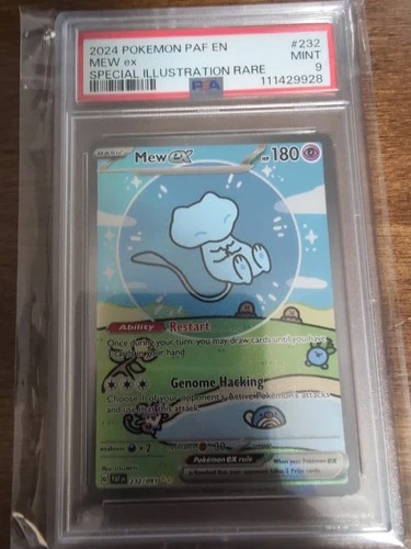 Pokémon TCG Mew EX 232/091 SV Paldean Fates Bubble Mew Sir PSA 9