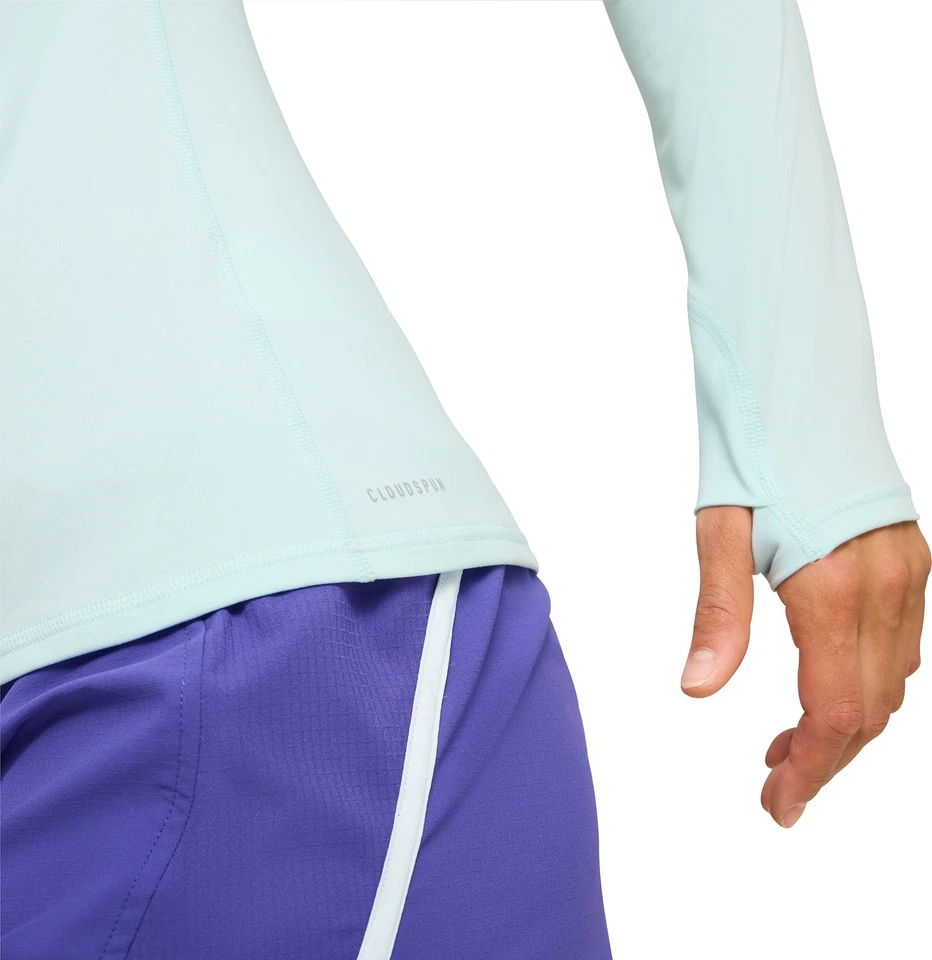 Camiseta para correr Puma Cloudspun para mujer azul manga larga correr que absorbe la humedad correr Foto 3 de 4