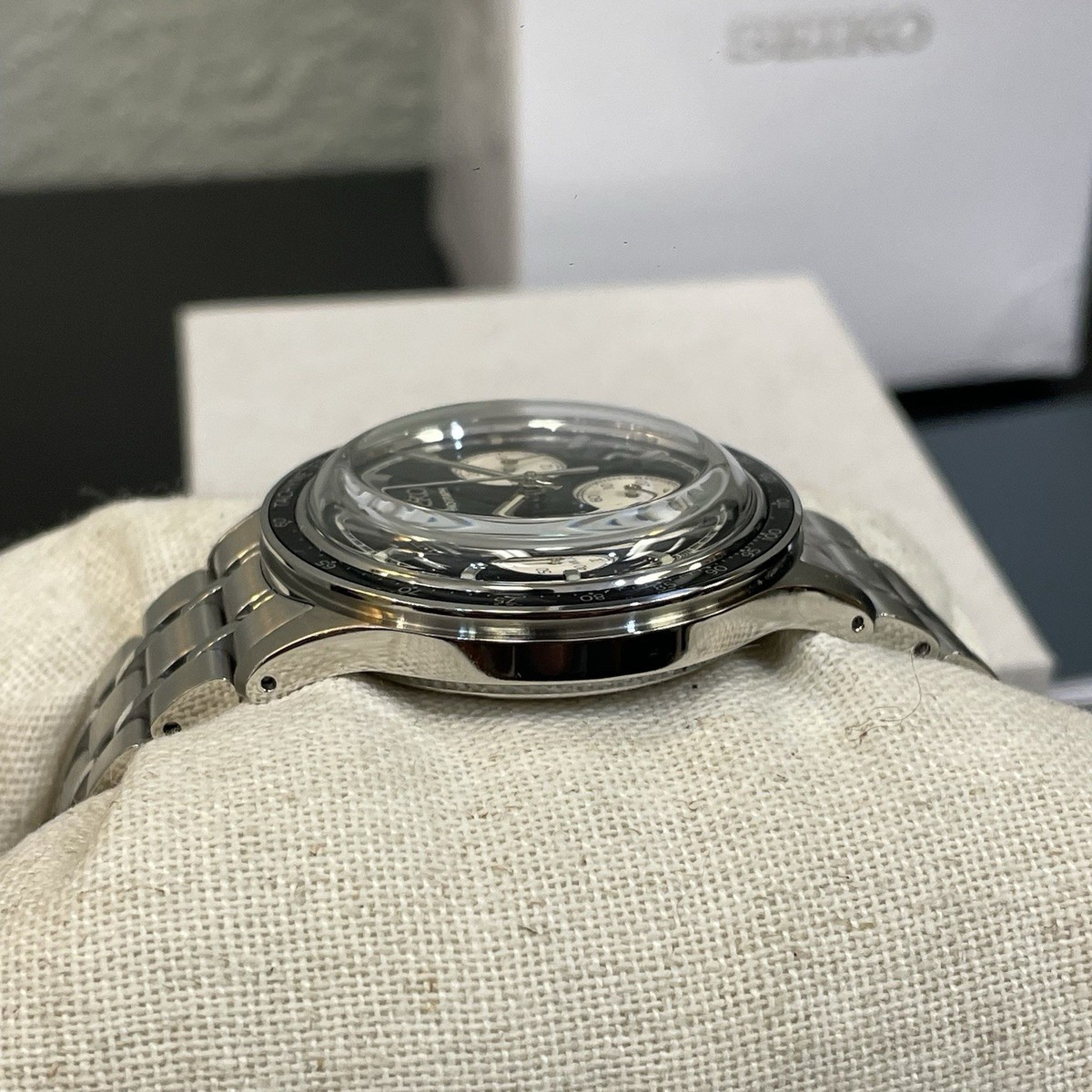 Seiko SSB479 Essentials Panda Black Chronograph Quartz Men's Watch