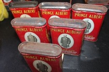 6 Vintage Prince Albert Crimp Cut Tobacco Tins Empty